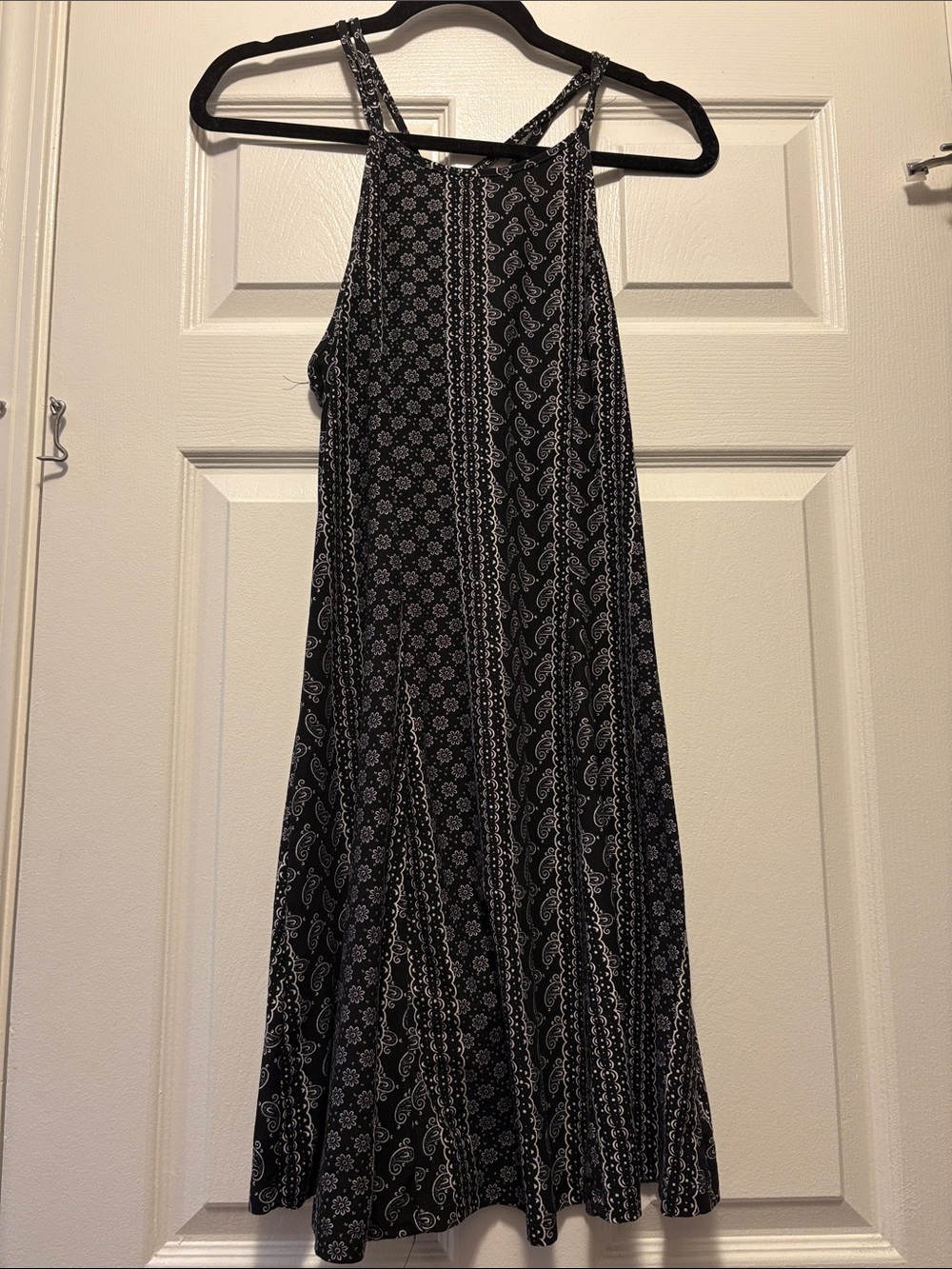 Mudd Black & White Patterned Midi Dress